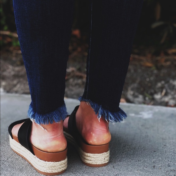 Black Espadrille Slide Sandal - Picture 6 of 9